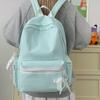 New Schoolbag Fresh and Sweet Japanese Style INS Niche Solid Color Large Capacity Backpack for Middle and High School Students with Bow Knots
