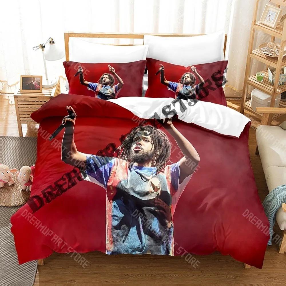 3D Print J Cole Bedding Set Single Twin Full Queen King Size Bed Set Adult Kid Bedroom Duvetcover Sets 3D Print Anime Bed Sheet