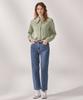 RYUL+WAI Crop Straight Denim Pants Blue
