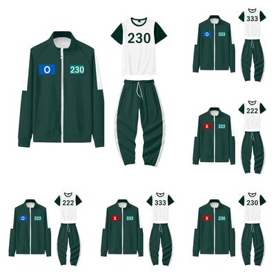 Conjunto de sudadera y pantalones deportivos informales con cremallera para niños y camisas de manga corta