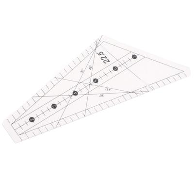 Quilting Ruler 22.5 Degrees Slot Design Transparent Plastic Tailor Ruler Tool for Sewing DIY Craft12ft