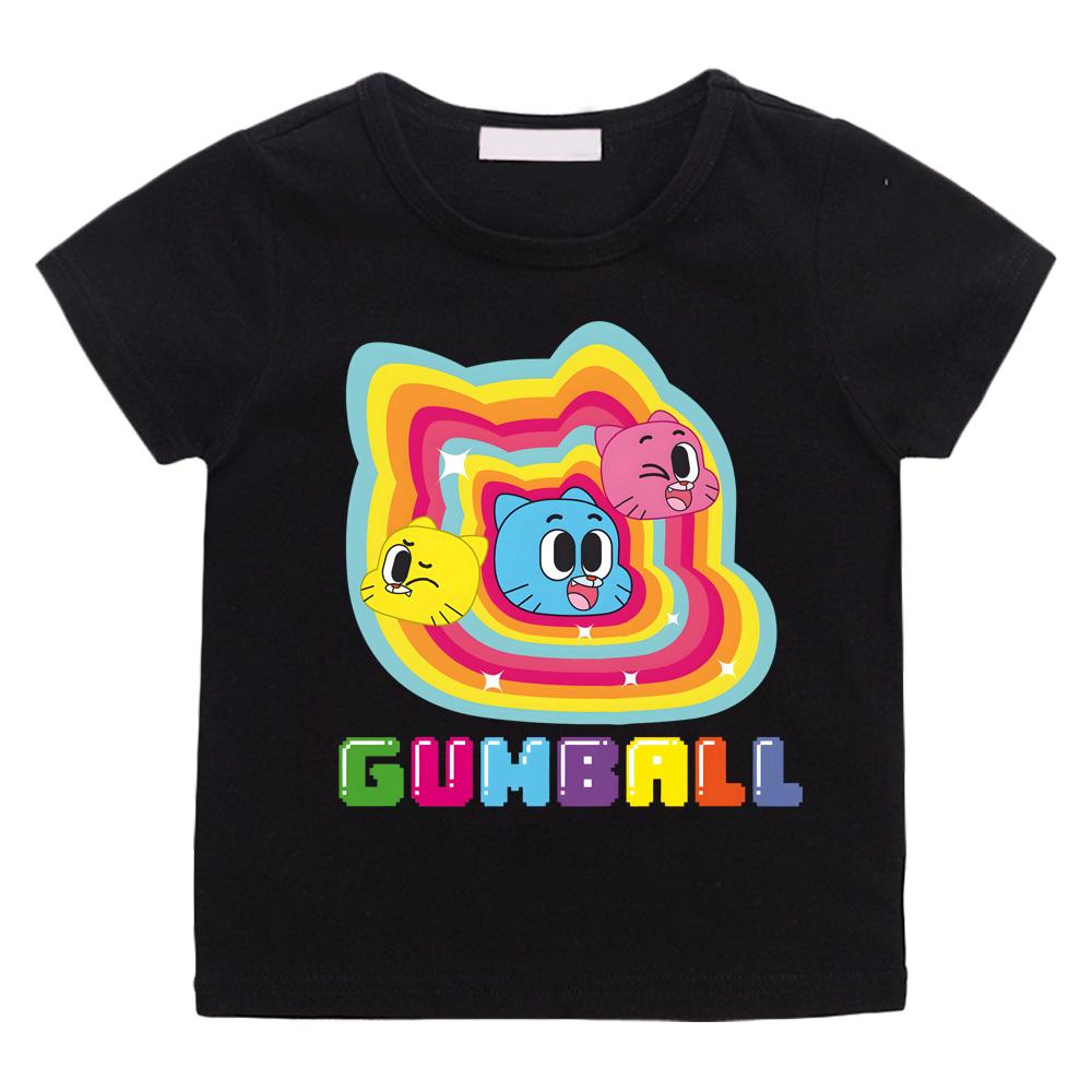 The Wonderfully Weird World of Gumball Children's Cartoon T-shirt High Quality Print Trend 100%Cotton Soft Tee-shirt summer Tops Anime T-shirt