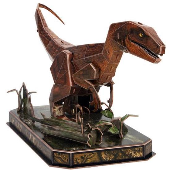 ASSYME Velociraptor Papercraft 3D Puzzle, Easy for Kids, No Glue or Tools Required