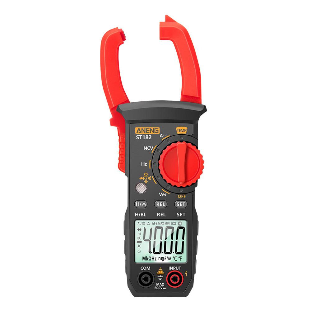 

ST181 ST182 ST183 Digital Clamp Meter DC/AC Current 4000/6000 Counts Multimeter Ammeter Voltage Amp Hz Capacitance NCV Ohm Test