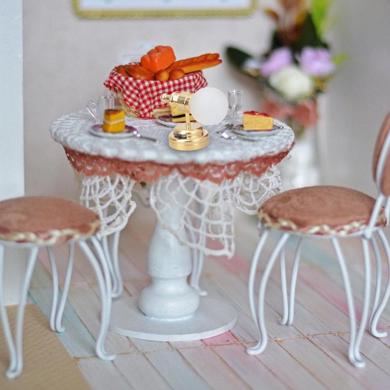 Sconce Bedroom Wall Lamp Miniature Furniture Model Doll Houses Accessory Realistic Lighting Toy Playset 1:12