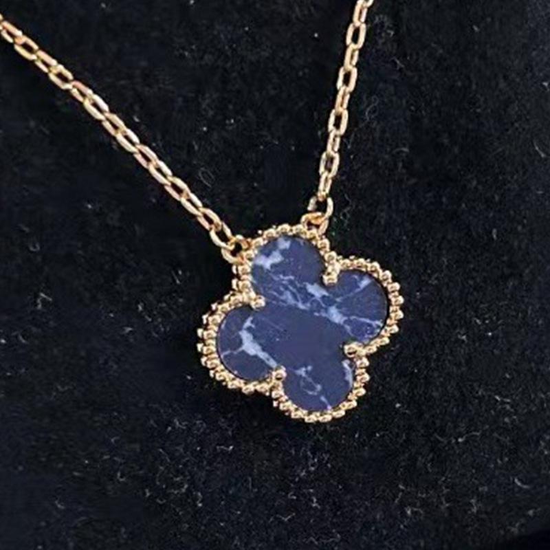 Seiko High Quality Natural Mother-Of-Pearl Four-Leaf Clover Necklace Fashion Temperament Women's Collarbone Chain