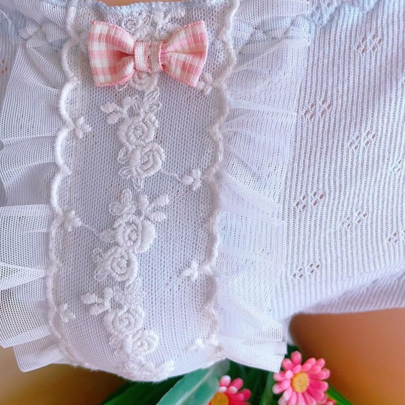 Ruffles Sissy Panties Japanese Lolita Male Sweet Briefs Bow Underwear Sexy Lingerie Breathable Gay Underpant Gay Frilly Knickers