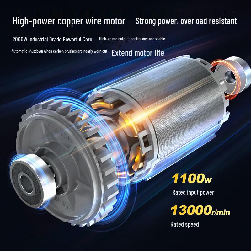 Dongcheng 2000W Electric Angle Grinder CN plug (adapter included)