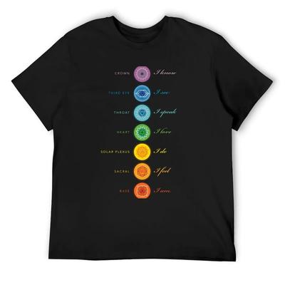 Chakras + affirmations T-shirt sweat sublime Homme t-shirt t-shirts longs homme