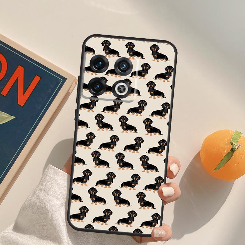 Cute Dachshund Sausage Dog Case For OnePlus 12R 13R 13T 10R 15 13 12 11 10T 8T Nord CE 4 3 2 Lite N20 N30 Nord 5 Cover