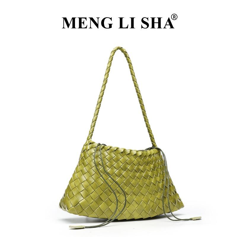 Handgewebte Tasche Retro Tragbarer Gemüsekorb Tasche Vielseitig Achsel Schulter Mutter und Kind Tasche