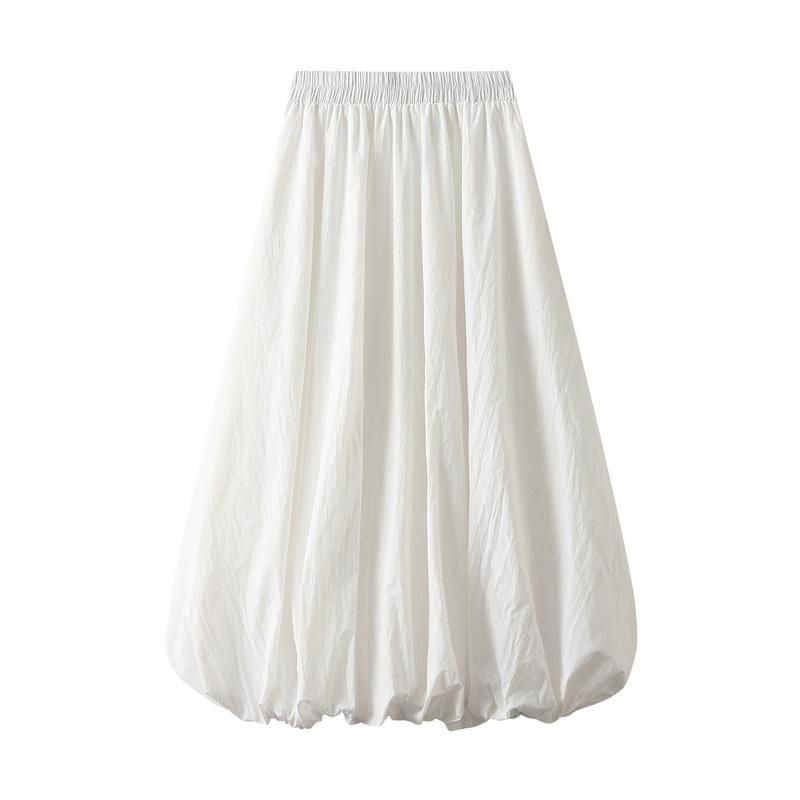 New High Waist Slimming Bud Lantern Dress Skirt Midi Skirt