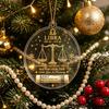 Geschenkbox Zubehör Weihnachtsbaum Geldhalter Anhänger, Transparenter Acryl Runder Hängeornament, 12 Ornamente Sternzeichen Thema Dekorativ