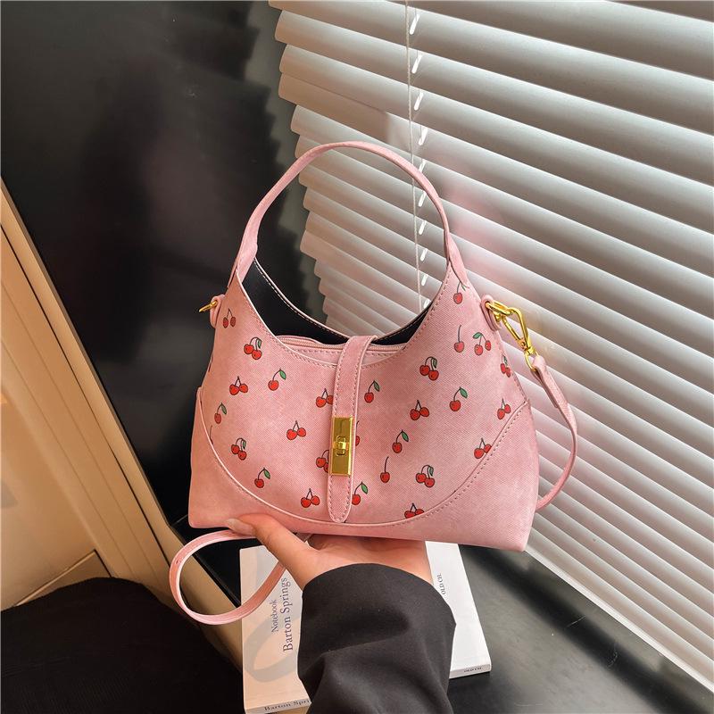 Women's Large-Capacity Color-Block Tote Bag with Cute Print