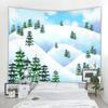 Christmas Snow Tapestry Santa Gifts Fireplace Christmas Tree Elk Wall Hanging Room Bedroom Dormitory Home Decoration