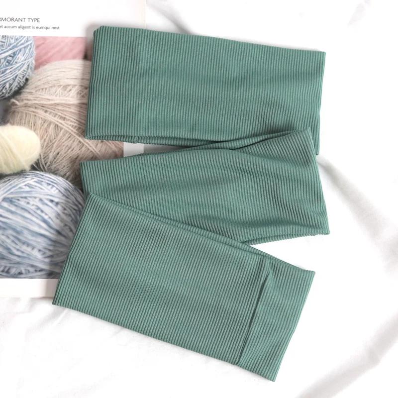 3Pcs Simple Elastic Fitness Yoga Hairbands for Women Men Solid Color Running Hair Bands Stretch Makeup Headbands Accessories