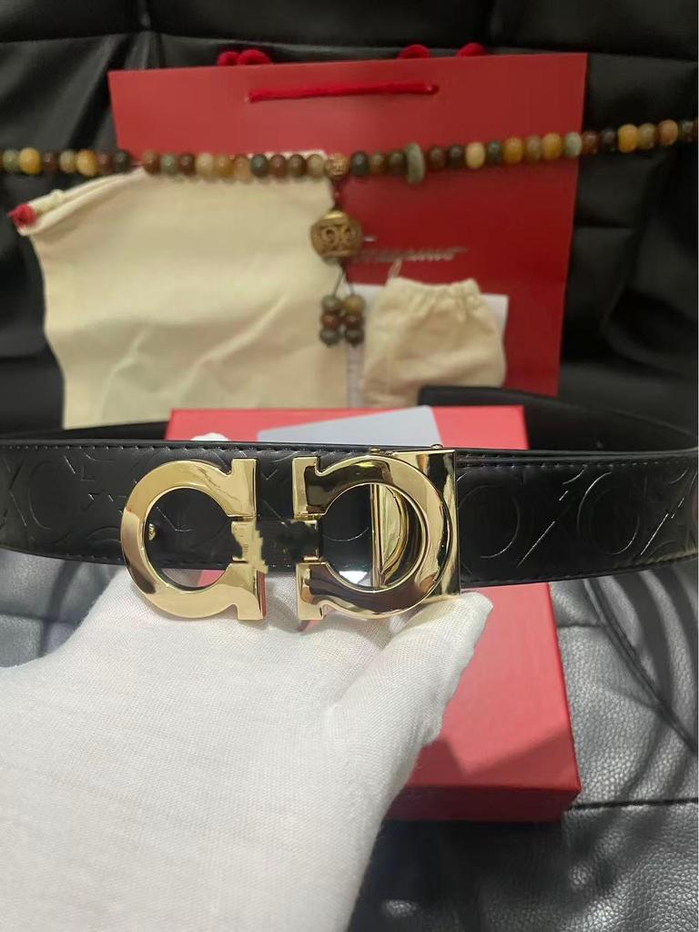 Modern Men's Leather Belt - Genuine Cowhide for Casual and Trendy Wear