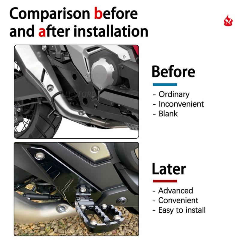 Aluminum Folding Passenger Footpeg Honda X-ADV 750 Motorcycle Rear Footrest Lightweight Rider Accessory