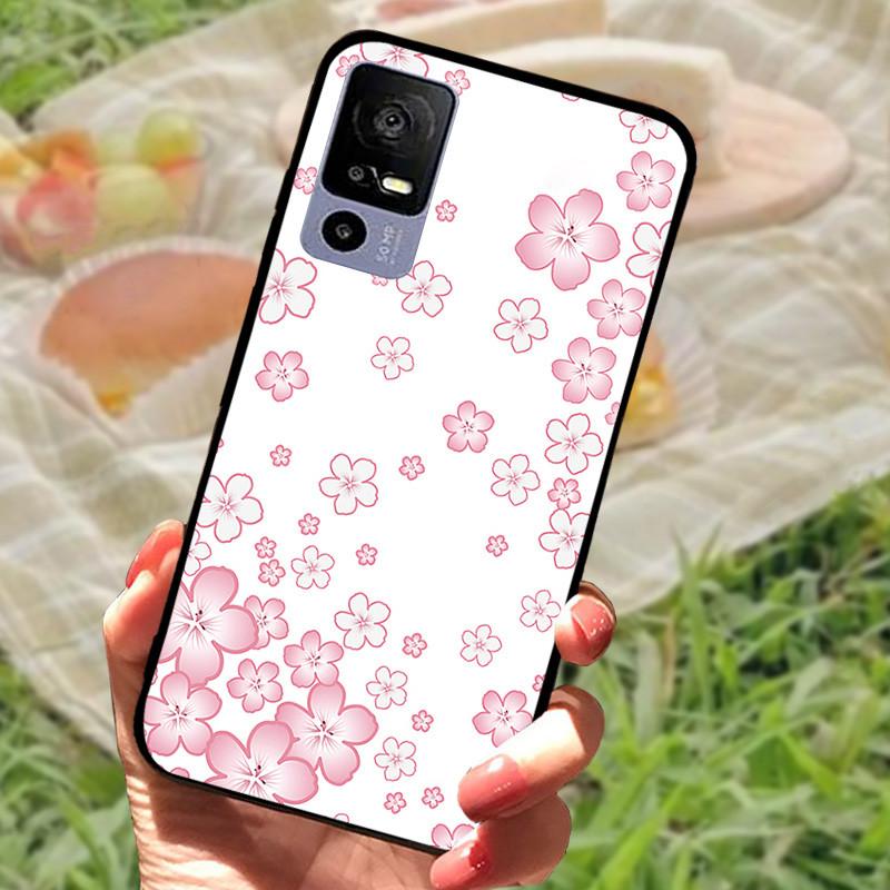 Weiche TPU-Handyhülle für TCL 40R 5G Stoßfeste Schwarze Schutzhülle Bumper für TCL 40 R 5G Schöne Modische Handy-Rückseite Fundas Coques