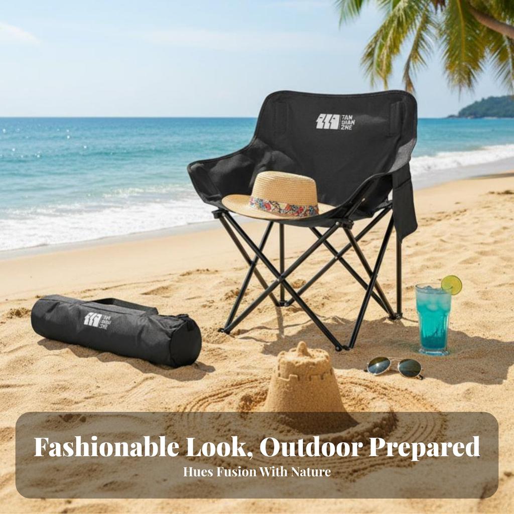Mondstuhl Klappbar Klappbarer Outdoor-Ausflugsstuhl Leicht Schnell aufzubauen Für Angler Konzert Und Umzugsfische Strand