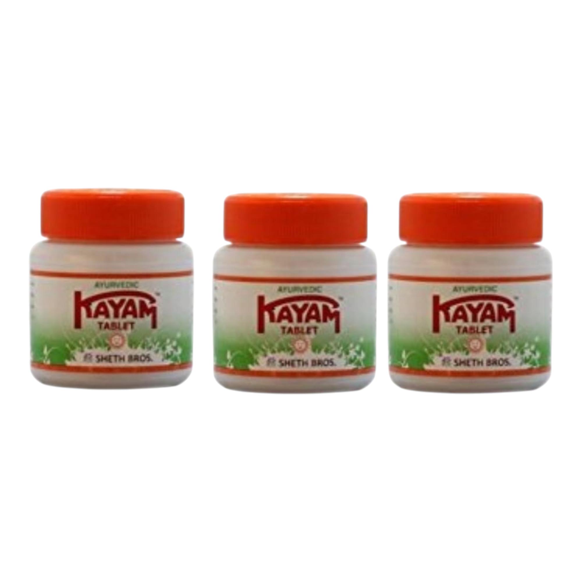 

Kayam Ayurvedic Tablet 30 Tablets Bottle for Digestive Health Constipation Gas Relief Pack of 3