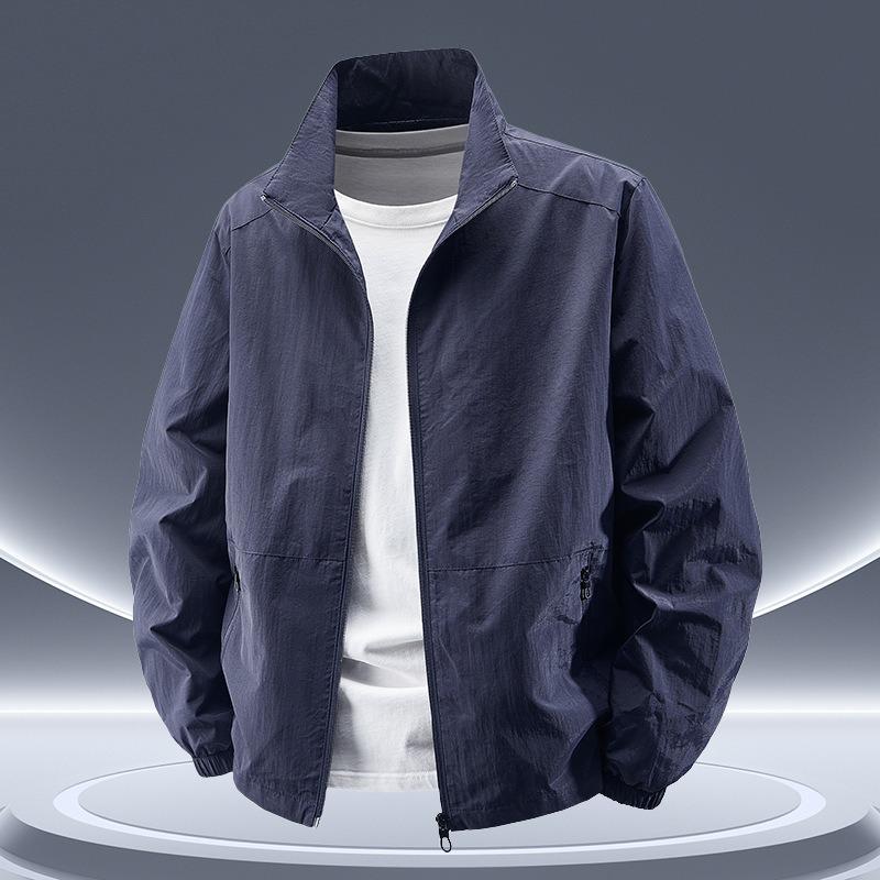 Veste pour homme automne et hiver 25 nouvelle veste étudiante décontractée d'extérieur à col montant bleu tendance tooling