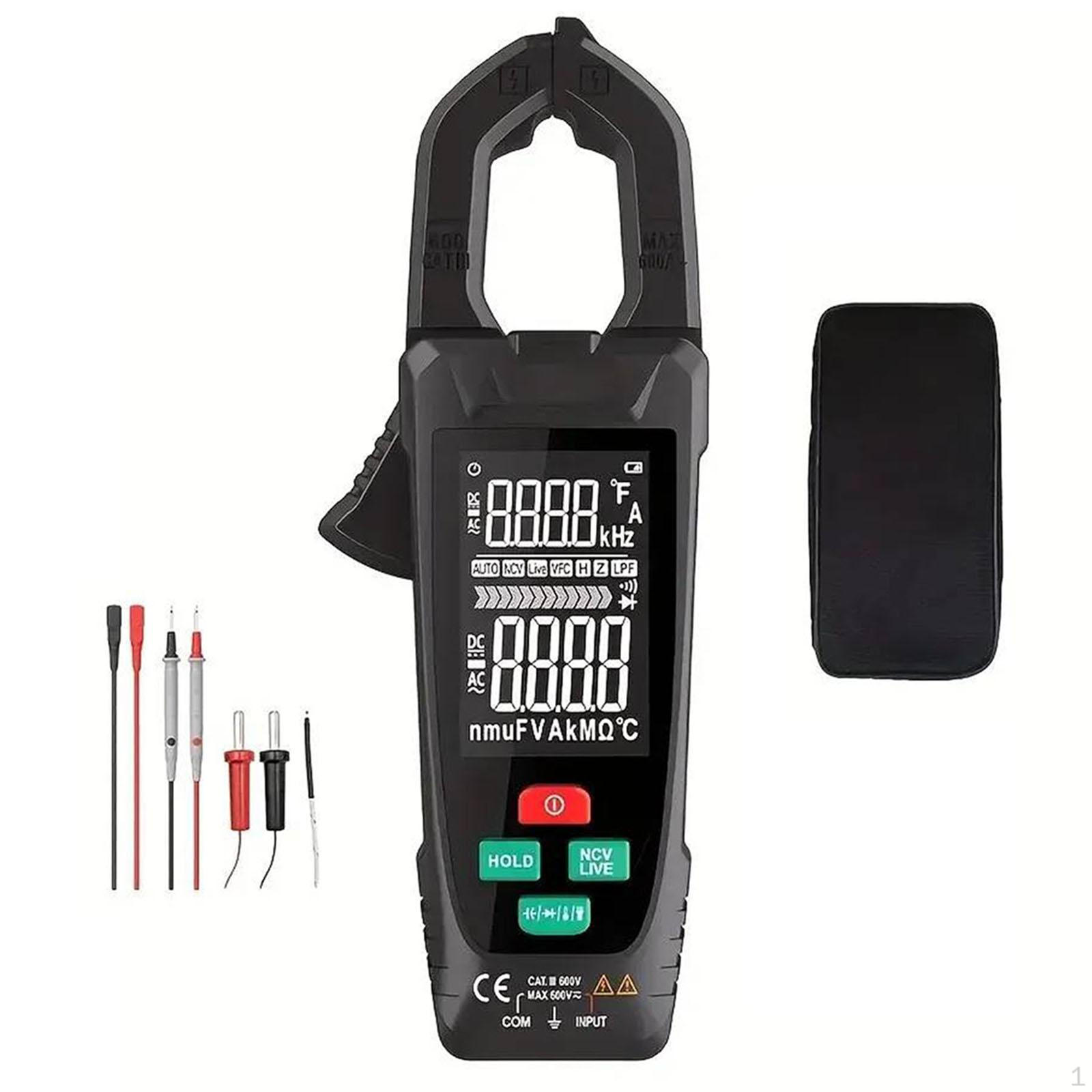 

Digital Clamp Meter Tester DC Voltage Current Multimeter with Flashlight Amateurs Daily Use Ncv