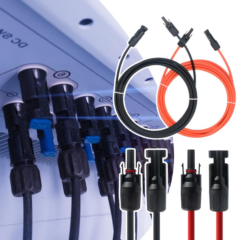 Extension Cable Solar Extension Cable Wire Stable 1M Wire With Protective Design For Car Photovoltaic Systems Home RVs Outdoor