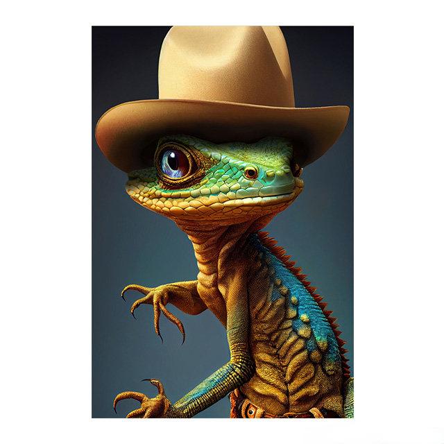 Steampunk Cat Wolf Astronaut Rabbit Poster Art Canvas Painting Retro Funny Animal Tiger Gorilla Poster Living Room Home Decor