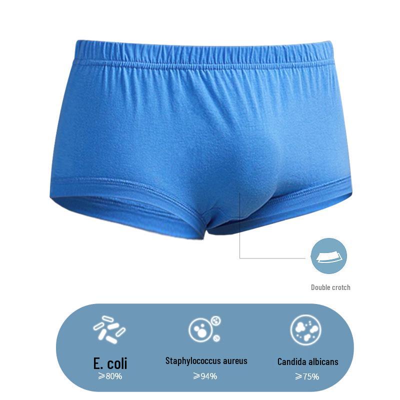 Slip da uomo antibatterici in puro cotone per mezza età e anziani - Vestibilità ampia, taglie forti