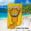 Custom Name Gar-field's Pawsome  Microfiber Beach Towel Super Soft & Absorbent for Bath, Beach, Travel  Bath Time Accessory, Fan Gifts