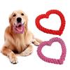 Creative heart-shaped dog chew toy, durable and fun for cat training and chewing, Christmas pet supplies, Dark Pink.