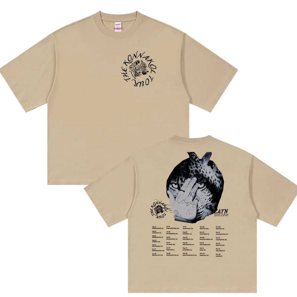 Vintage Crew Neck Loose Hip Hop Gothic Fashion T-Shirt, Zayn Malik KONNAKOL 2026 New Album Graphic Print Top T-shirt
