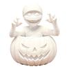 Blank PLA Sculpture for Art 3D Printed Pumpkin Boy Figurine, Unpainted White DIY Statue, Unique Tabletop Display Piece Halloween Mummy Sculpture,