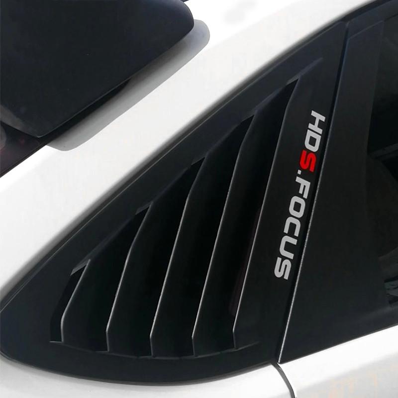Trojúhelníková mřížka ve tvaru žraločího žábru, Dekorativní sada výdechu vzduchu zadního okna auta pro Ford Focus MK2 Mustang 2005-2015 Hatchback