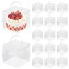 5/2Pcs Cake Packaging Box with Handle Transparent Dessert Gift Wrap Box Cupcake Container Wedding Birthday Party Decor Supplies