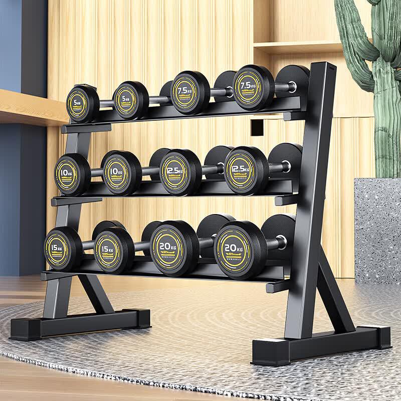 Yimai Fixed Rubber Dumbbell Set