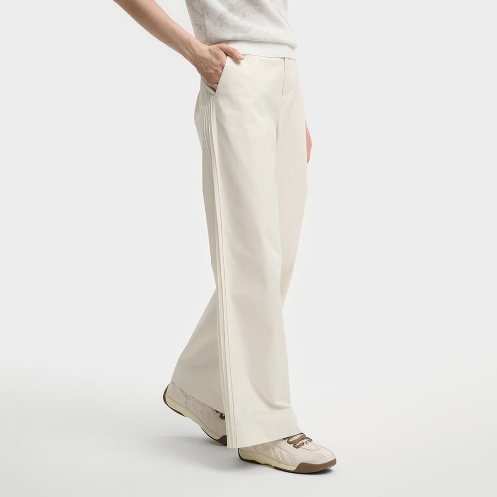 Fila Heritage Fashion Simple Trendy Versatile Woven Casual Pants Women Pants Cloud-Mushroom-White F11W538806F-WT