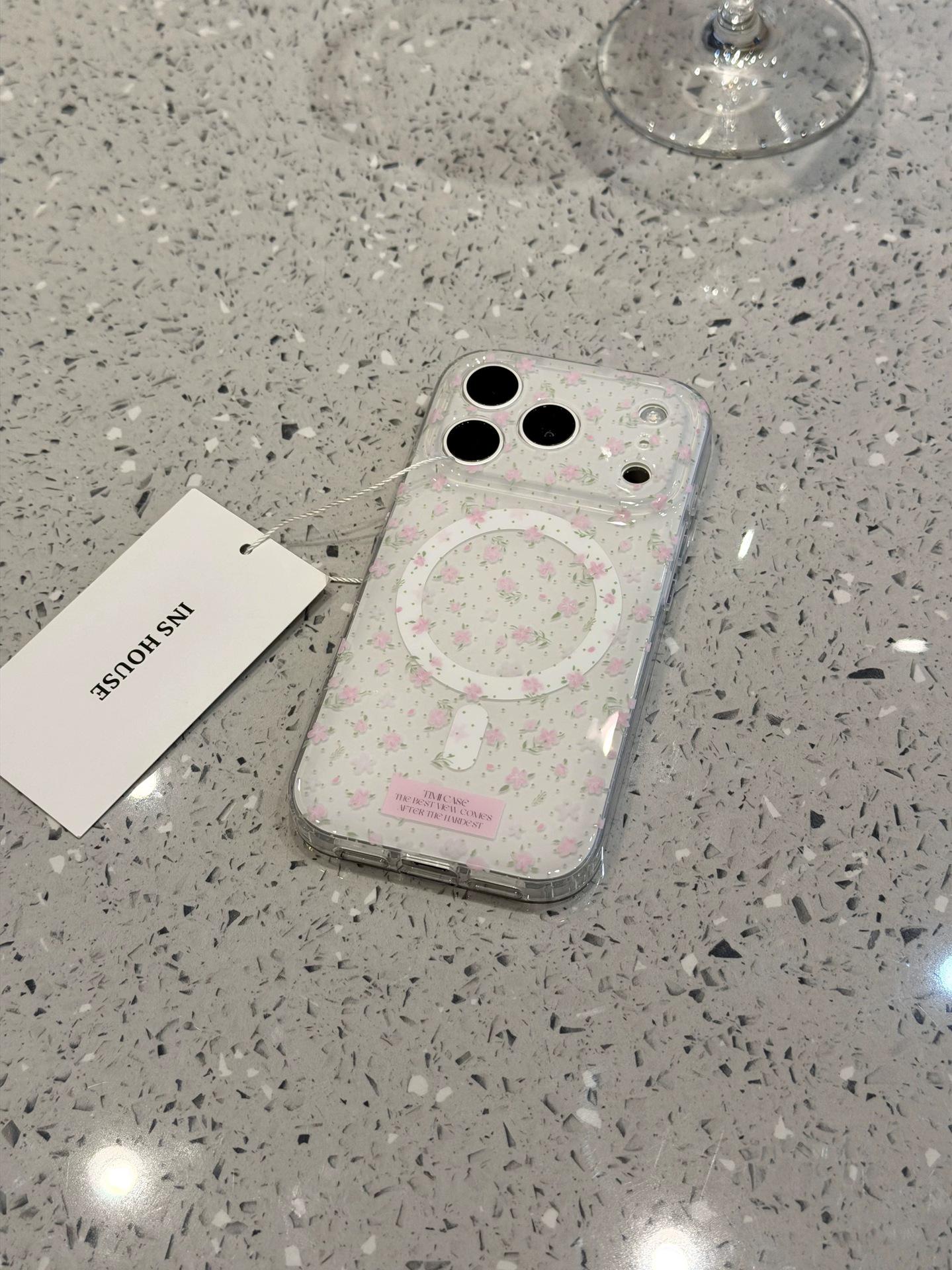 

Spring Floral iPhone Case: Drop-Proof, Magnetic, for Models 13, 14, 15PM, 16pro, 17pro iPhone 14 Pro