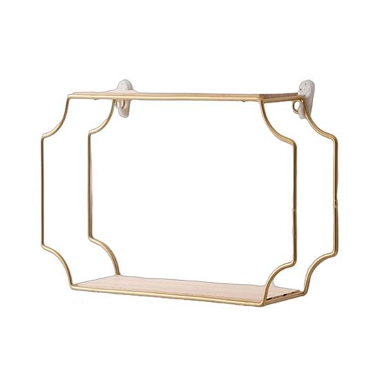

Storage Rack Wall Mounted Storage Holder No Drilling Anti-Rust Display Shelf for Living Room Bedroom Bathroom L