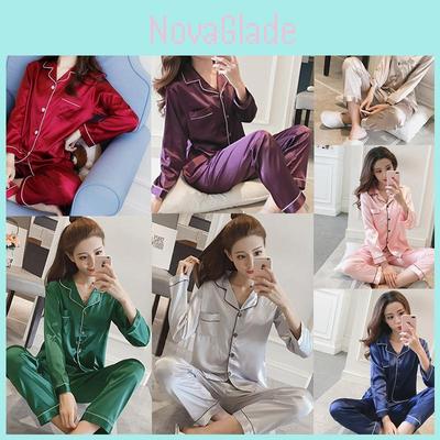 Luxuriously Soft Ice Fabric Ladies Long Sleeve Pyjamas Set For Ultimate Comfort