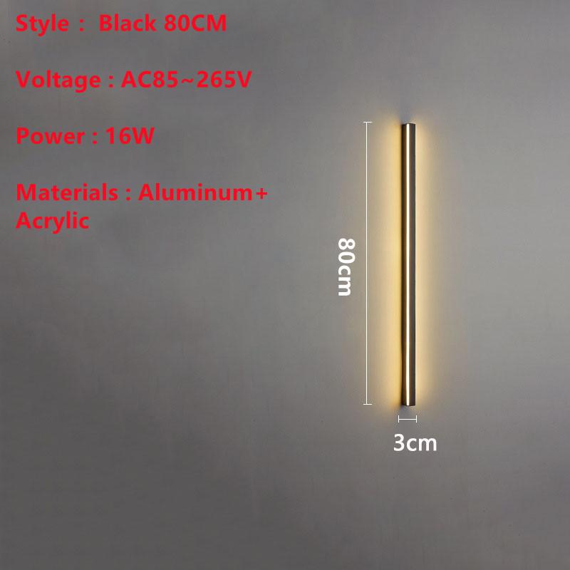 Superlange minimalistische LED-Wandleuchte AC85~265V 200CM Linien-Wandleuchte Für Innenbereich TV-Hintergrund Flur Wohnzimmer Villa Dekoration