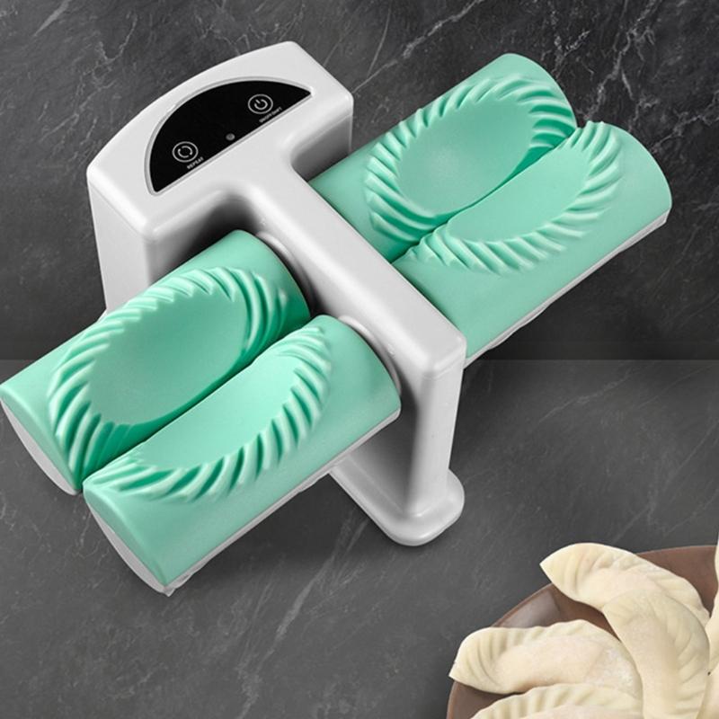 Macchina Elettrica Automatica per Ravioli a Doppia Testa Stampo Set Rapido per Ravioli Domestico Macchina Elettrica per Ravioli