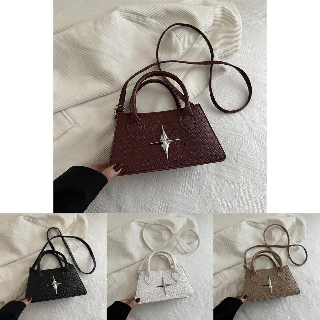 Minimalist Womens Small Square Bag With Zipper Closure And Polyester Lining For Urban Style