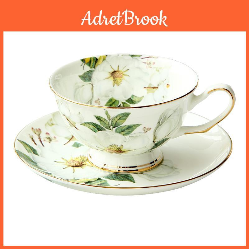 Light China Bone Luxury 240ml Tea Cup English Afternoon Tea Tea Set Coffee Cup Simple European Exquisite Cup And Saucer Ceramic