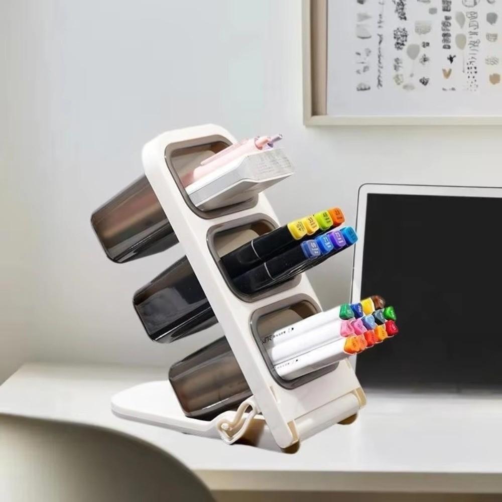 Foldable Desktop Storage Box Large Capacity Makeup Brush Storage Box  Desktop Organizer