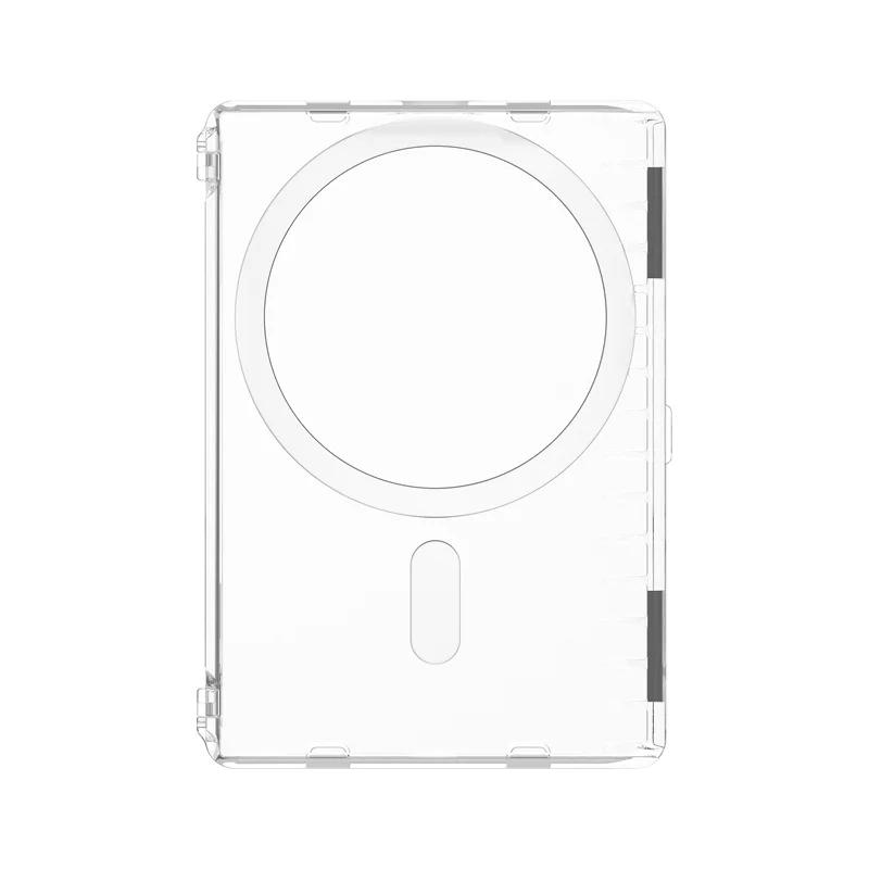 Transparente Magnetische Kartenhalter Geldbörsen Hüllen für IPhone Samsung Xiaomi für Magsafe Klare Magnet Abdeckung Halter Karten Hülle