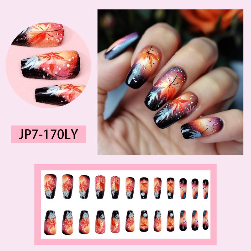 Pegatinas Desmontables para Uñas Estilo Europeo y Americano - Uñas Postizas Simples y Llevables
