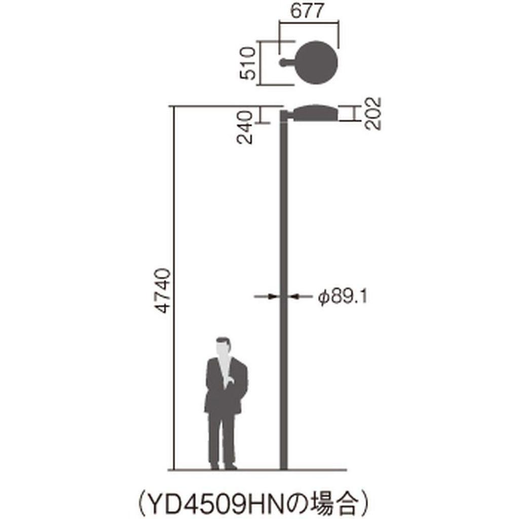 Panasonic YD530K Mall Light Pole Arm Bracket for Outdoor Street Lighting