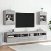 """Good Deal""" Wall-mounted TV Furniture and LED Lights 2pcs Sonoma Grey 40x30x60.5cm - For Living Room Thome3746968